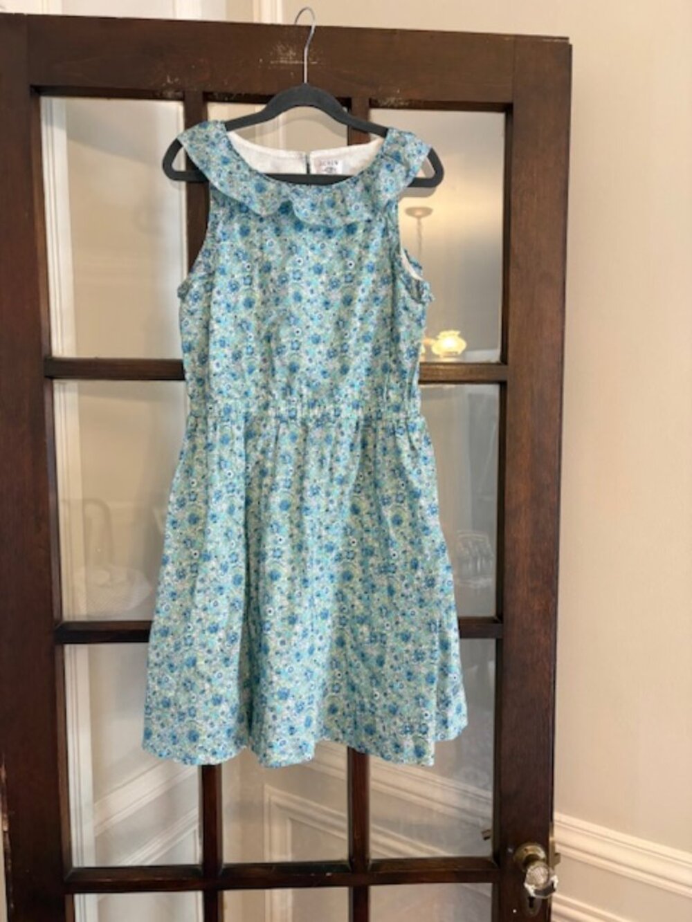 J.Crew Sleeveless Dress in Blue Liberty of London Print, Size 12